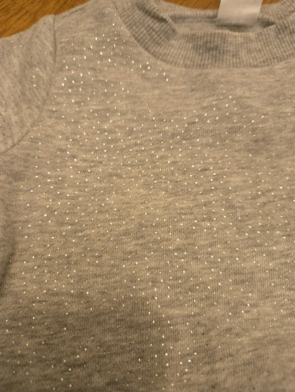 Carter's Light Gray Sparkle Ruffle Sweatshirt with Bow